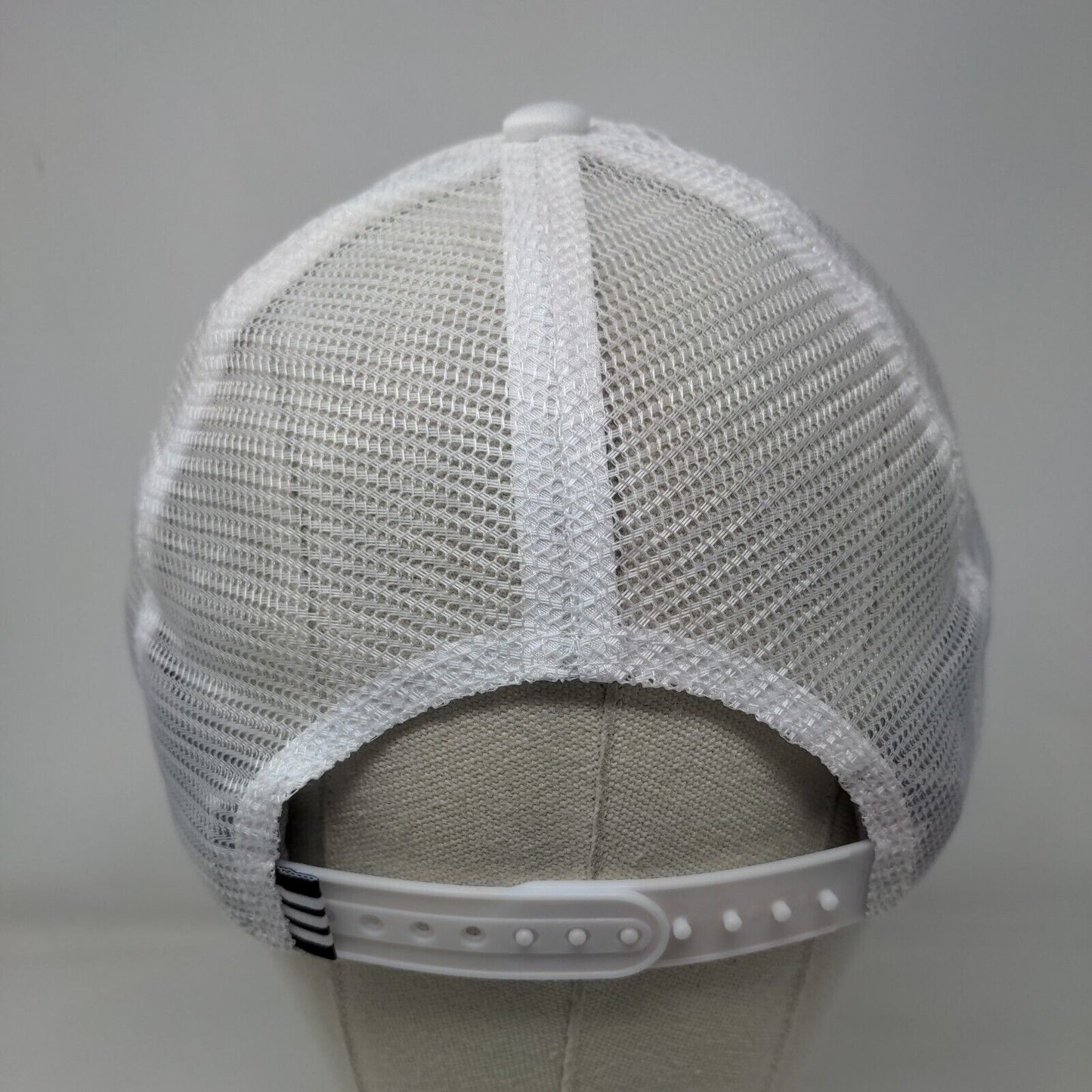 Adidas Snapback Trucker Hat White OSFA Adjustable Mesh Back Rope Polyester
