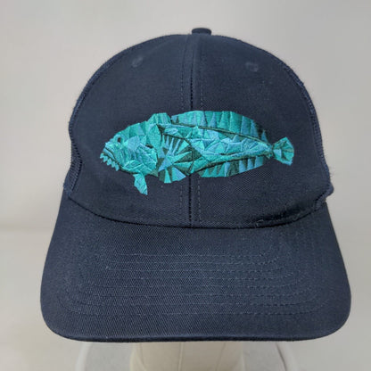 Toadfish Snapback Trucker Hat Blue One Size Embroidered Mesh Back Richardson