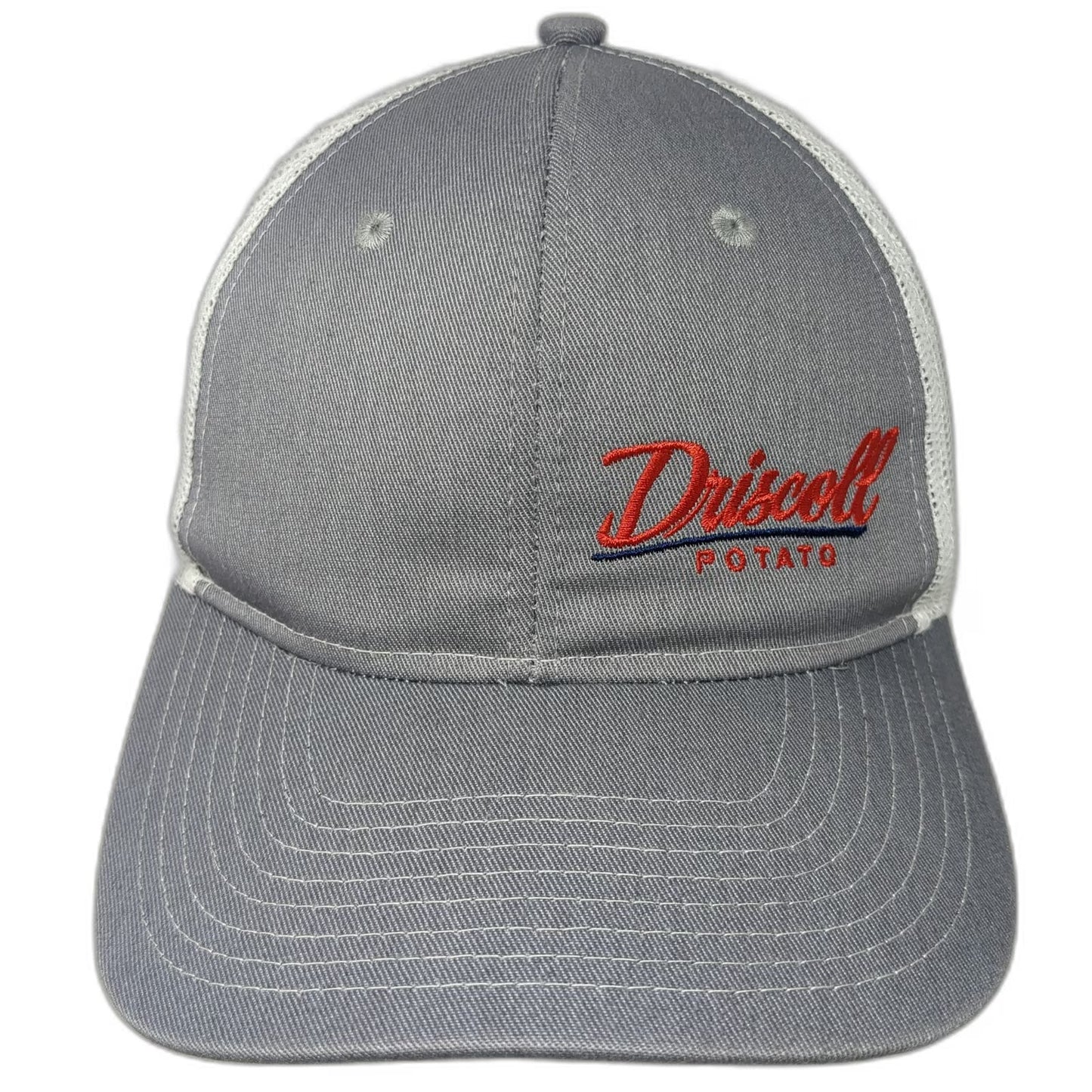 Port Authority Trucker Hat Gray One Size Driscoll Potato Mascot Mesh Snapback