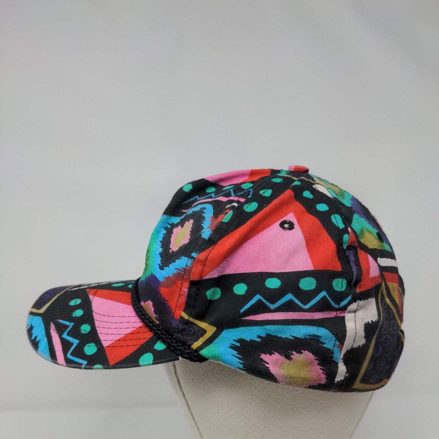 Cameo Snapback Rope Hat Multi OSFA Adjustable Geometric Vent Holes