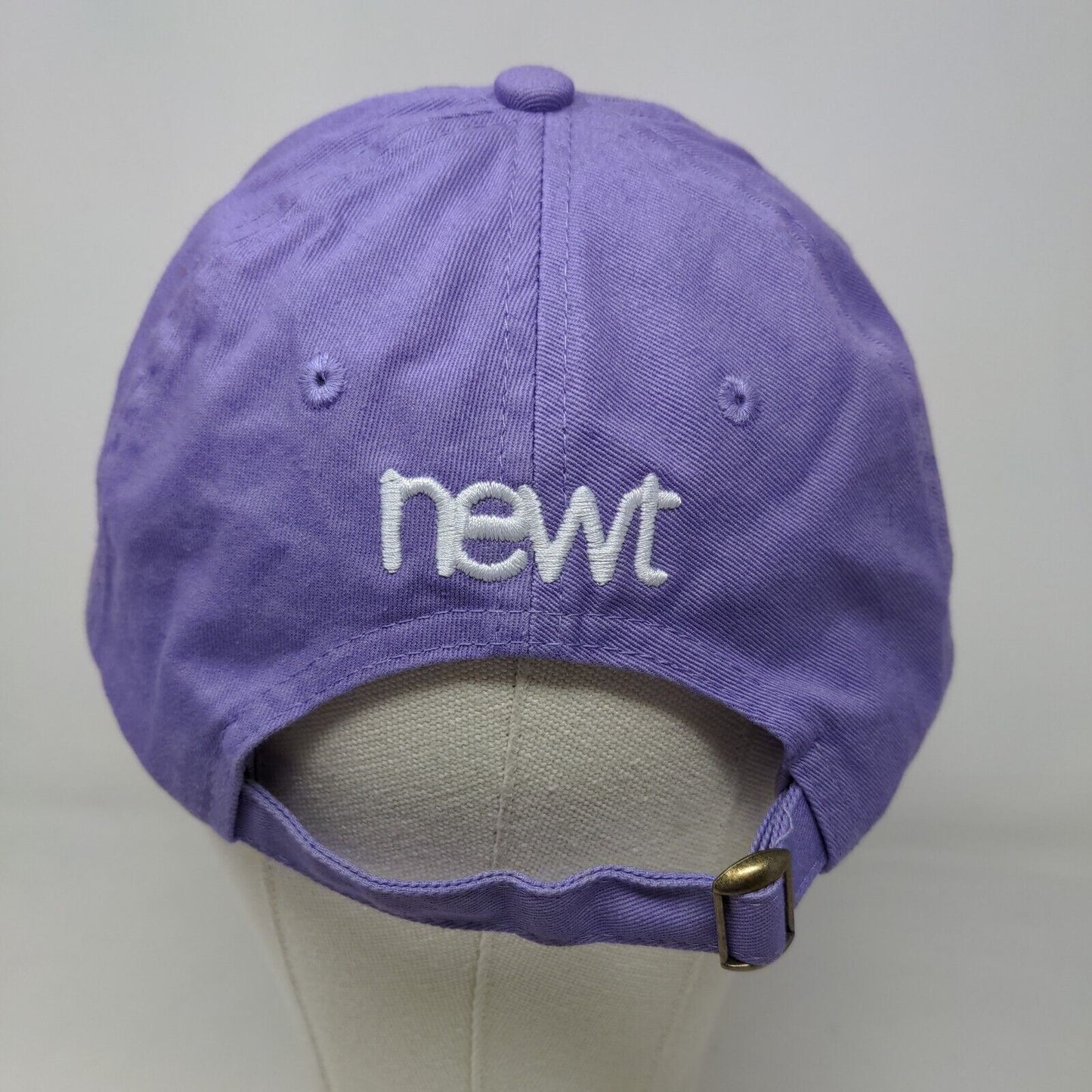 Newt Men's Slideback Hat Purple Adjustable 100% Cotton Embroidered Frog Logo