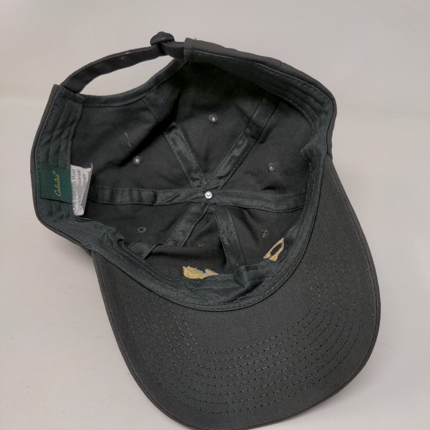 Cabela's Club Slideback Hat Gray OSFM Adjustable Embroidered Logo 6 Panel