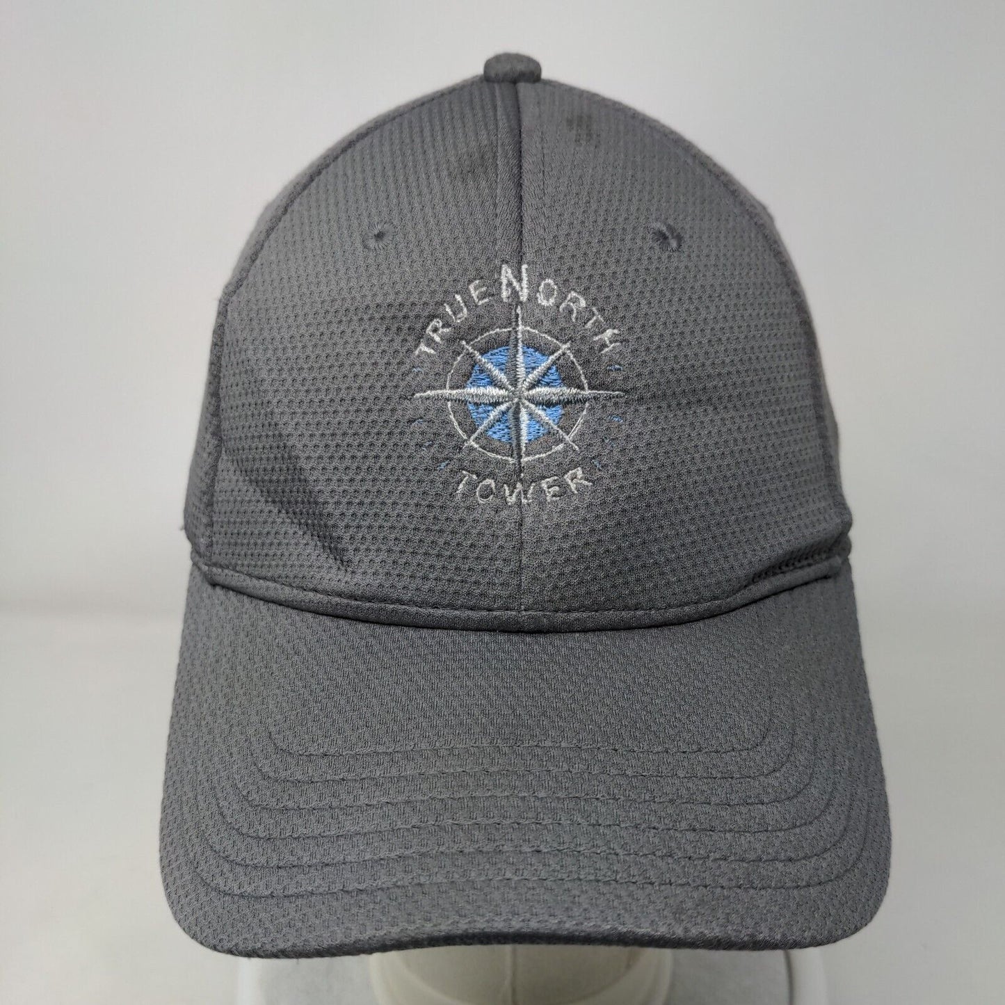 True North Tower Fitted Hat Gray M/L Embroidered Holes Breathable Under Armour