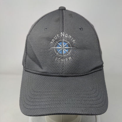 True North Tower Fitted Hat Gray M/L Embroidered Holes Breathable Under Armour