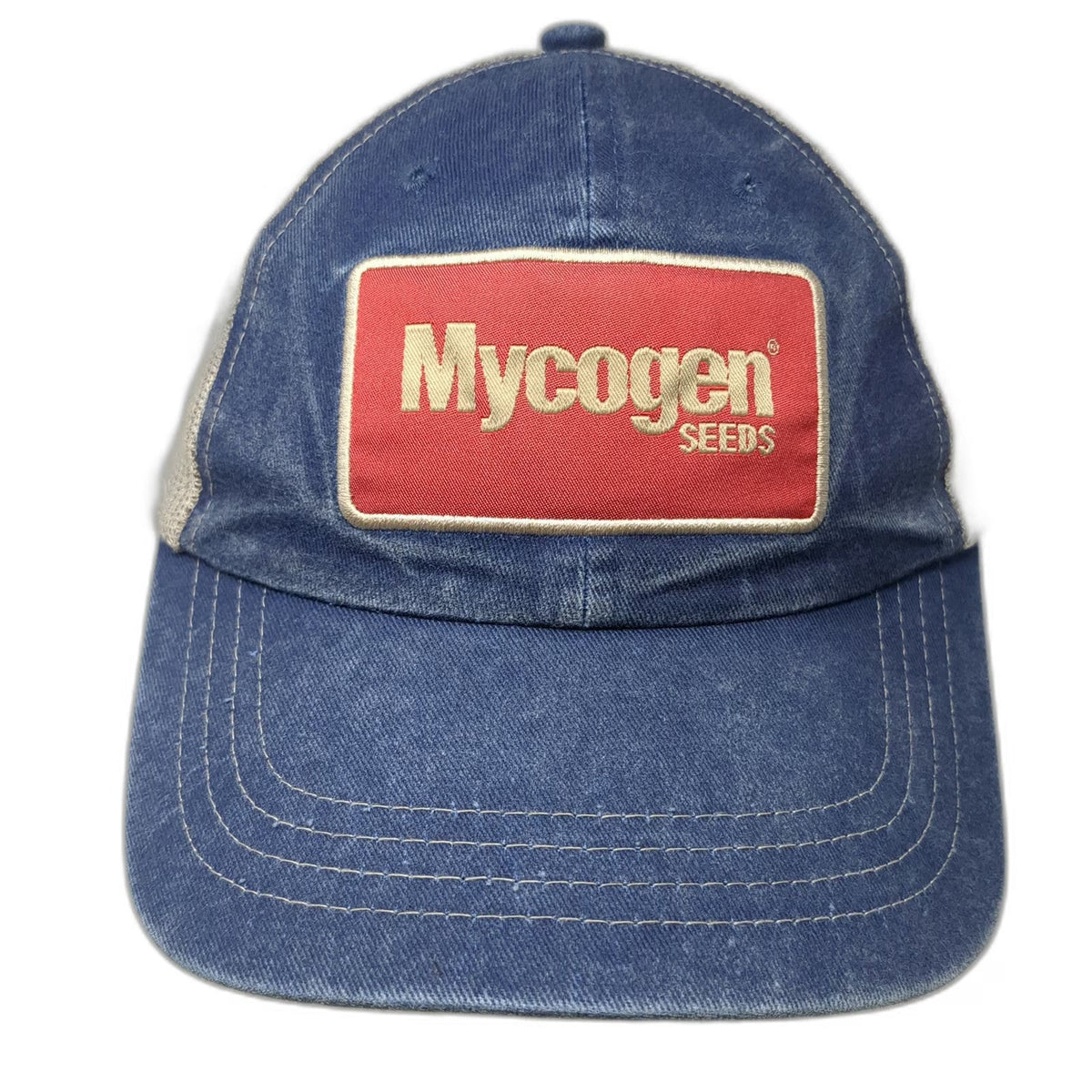 Mycogen Seeds Blue Trucker Hat One Size Mesh Snapback Patch Agriculture Logo