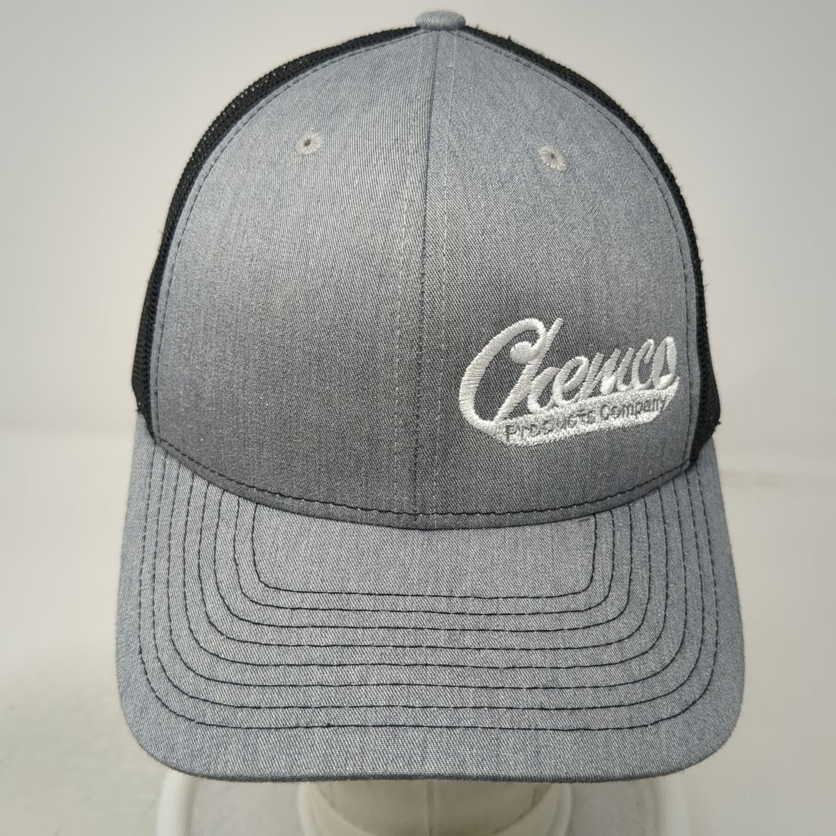 Richardson Trucker Hat Gray One Size Snapback Chemco Products Company Mesh Hat