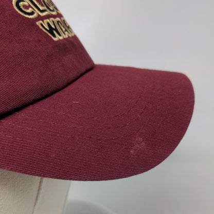 Cloud Wars Slideback Hat Red Burgundy One Size Embroidered 6 Panel
