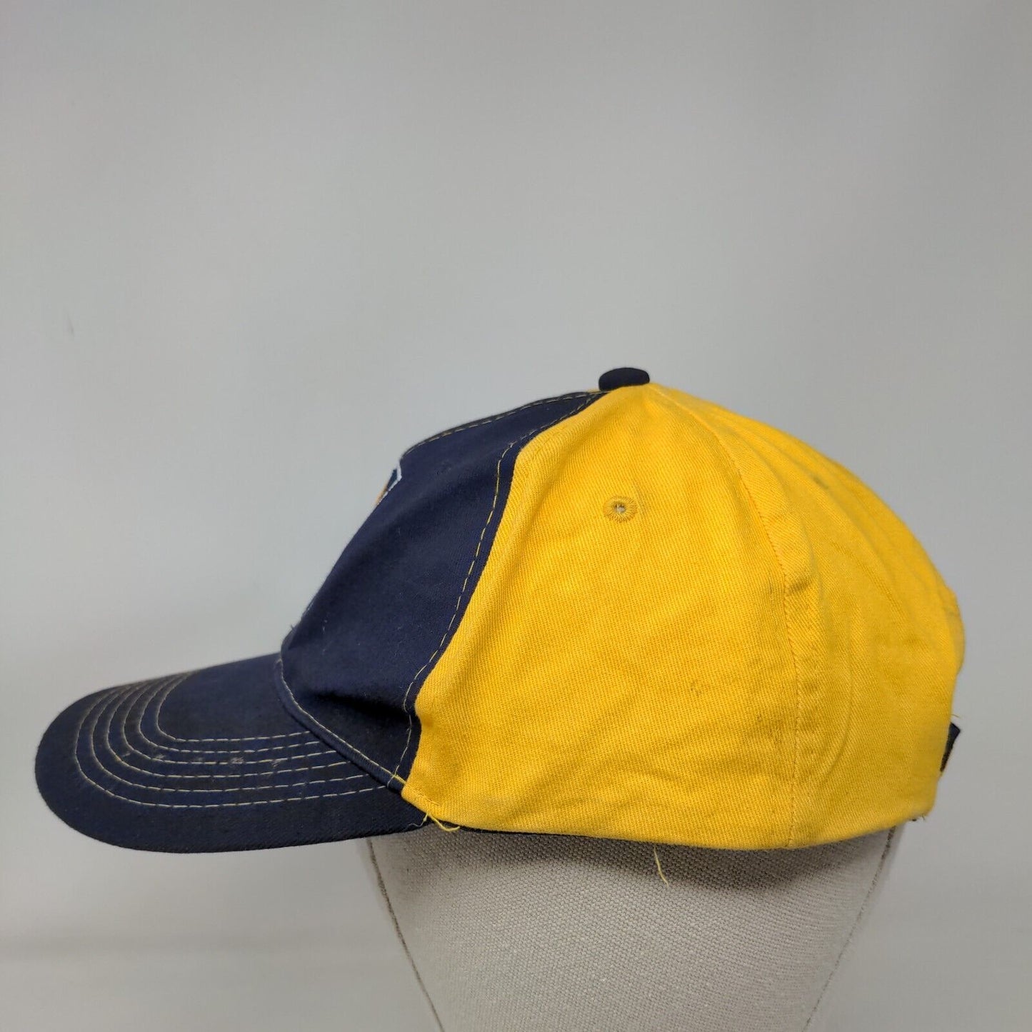 NBA Indiana Pacers Strapback Hat Blue Yellow Embroidered Logo Main Gate