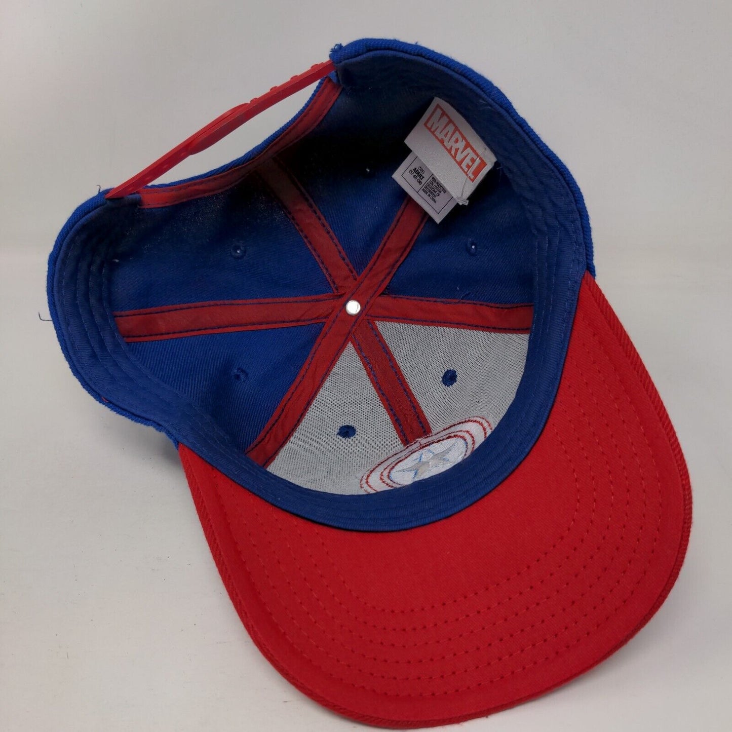 Captain America Adult Snapback Hat Multicolor 57-60cm Adjustable 6 Panel Marvel