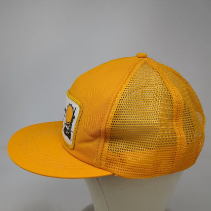 Yellow PC Exploration Inc Drilling Trucker Hat Patch OS USA Snapback Vintage