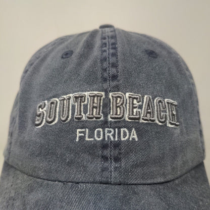 Unbranded Men's Slideback Hat Blue OSFA Embroidered South Beach FL Logo