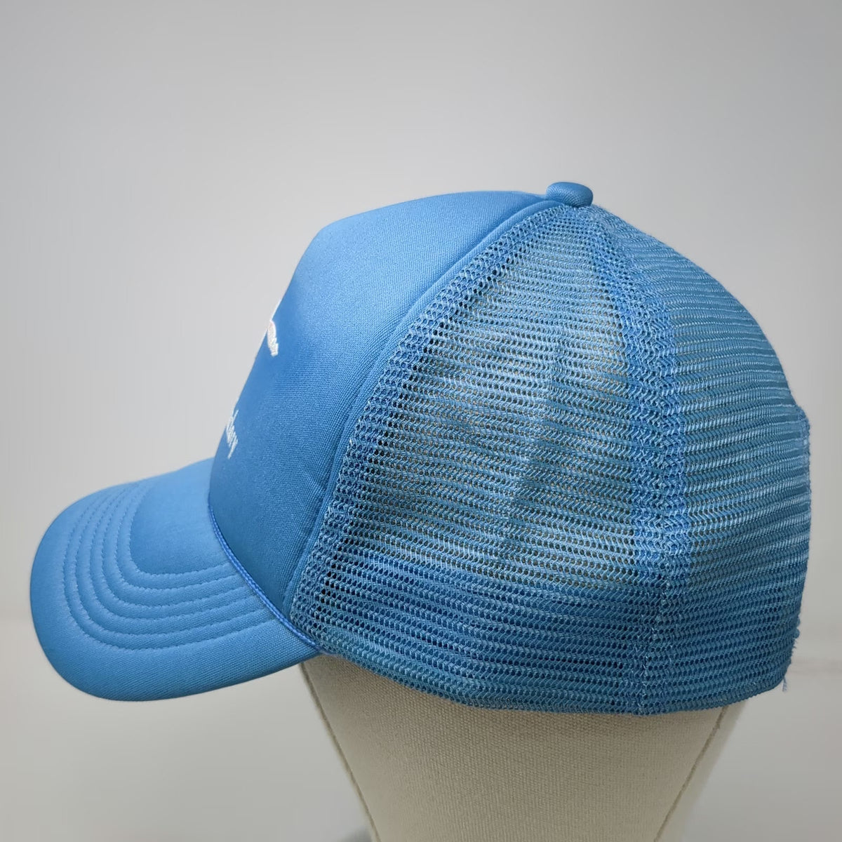 Dabico Artist Factory Trucker Hat Blue One Size Mesh Back Snapback Guitar Logo