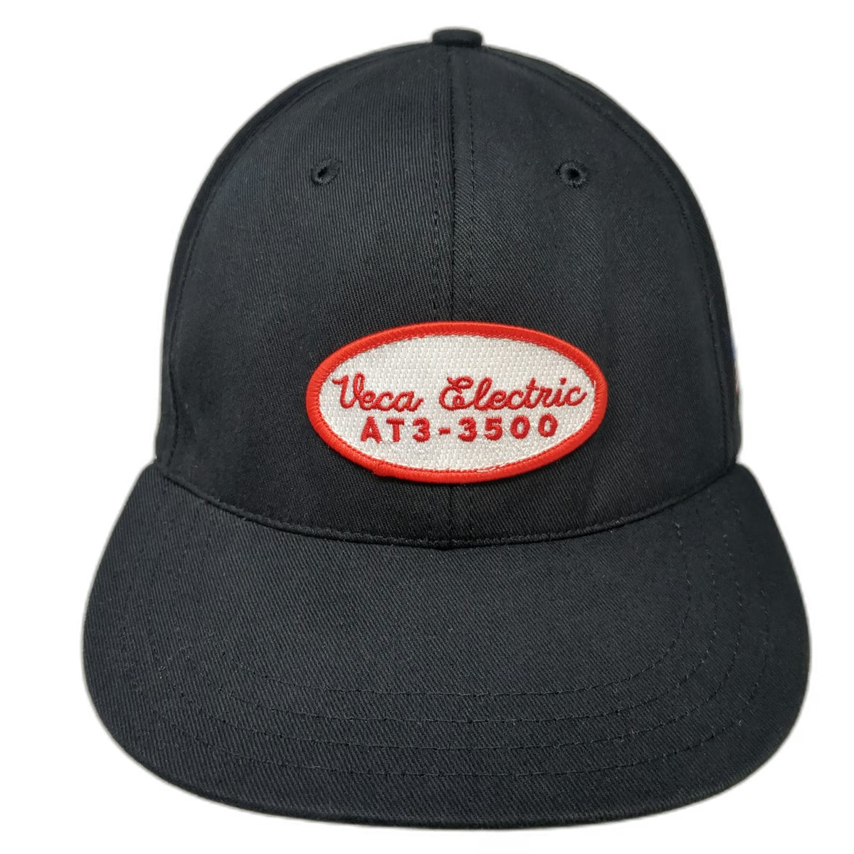 Unionwear Baseball Cap Black XL USA Made Veca Electric US Flag Logo Hat