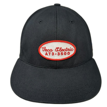 Unionwear Baseball Cap Black XL USA Made Veca Electric US Flag Logo Hat