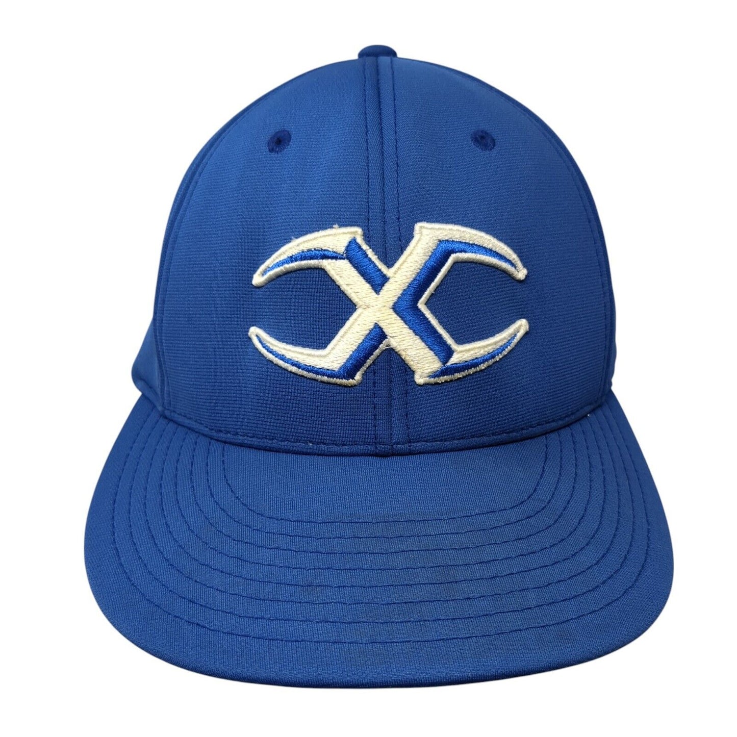 Richardson Pulse Fitted Hat Blue L-XL Embroidered Logo Solid 6 Panel