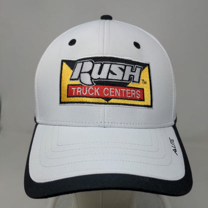 Rush Truck Centers Men's Strapback Hat White OSFA Embroidered Logo Polyester