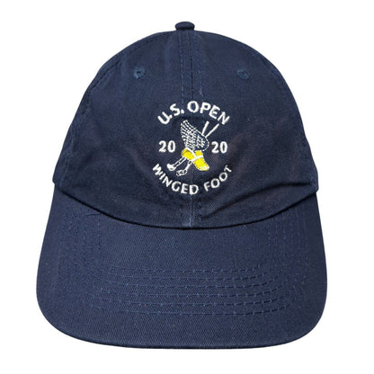US Open 2020 Winged Foot Slideback Hat Blue One Size Solid USGA Member