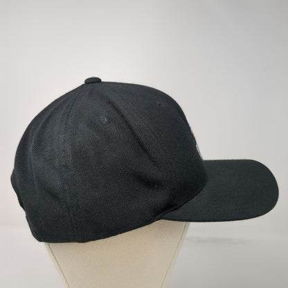 Yupoong Snapback Black One Size Old Camp Whiskey Wolf American Flag Logo Hat