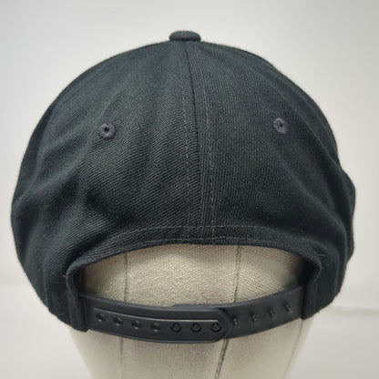 Shine Supply Snapback Black One Size Hat Flat Brim Green Underbrim Work Patch
