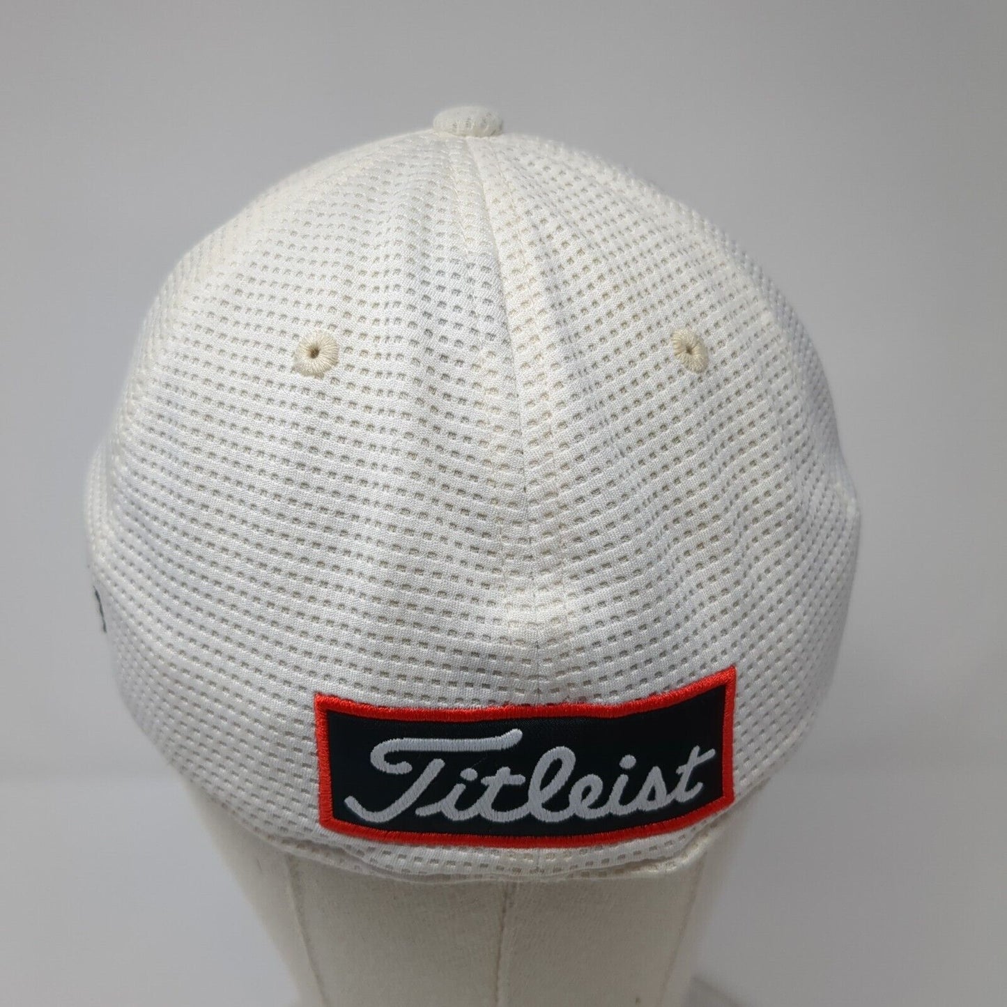 Titleist FJ PRO V1 Fitted Hat White M/L Embroidered 6 Panel New Era Polyester