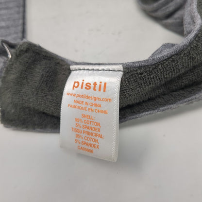 Pistil Visor Gray One Size Twisted Front Heathered Cotton Spandex Slideback Hat
