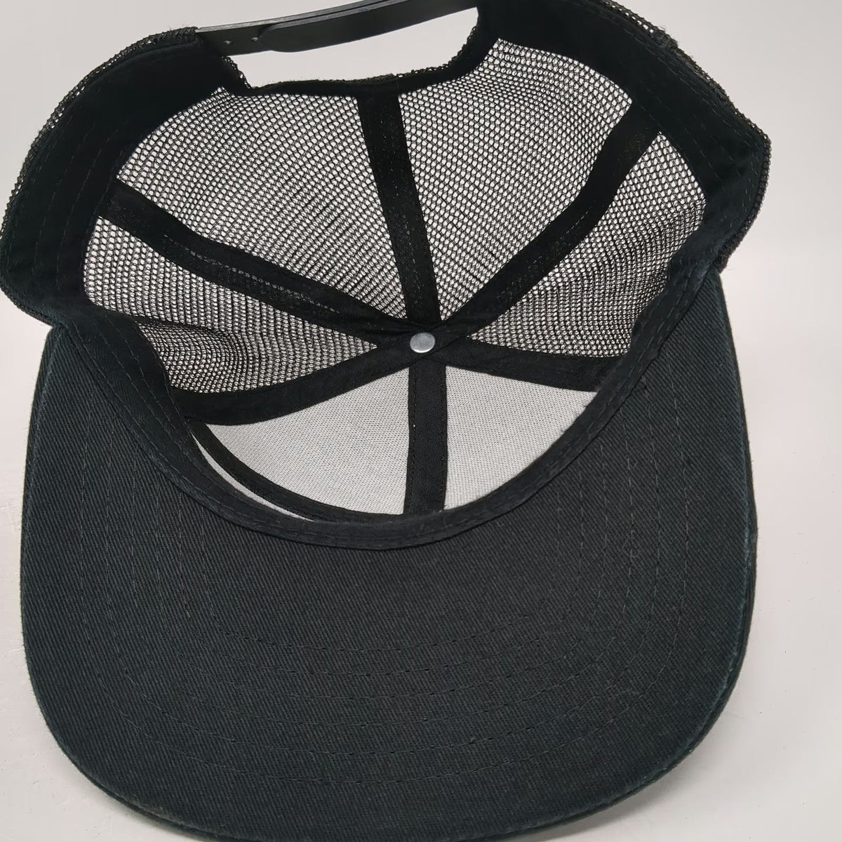 Trucker Hat Black One Size Telic Footwear Boise Idaho Mesh Snapback 7 Panel