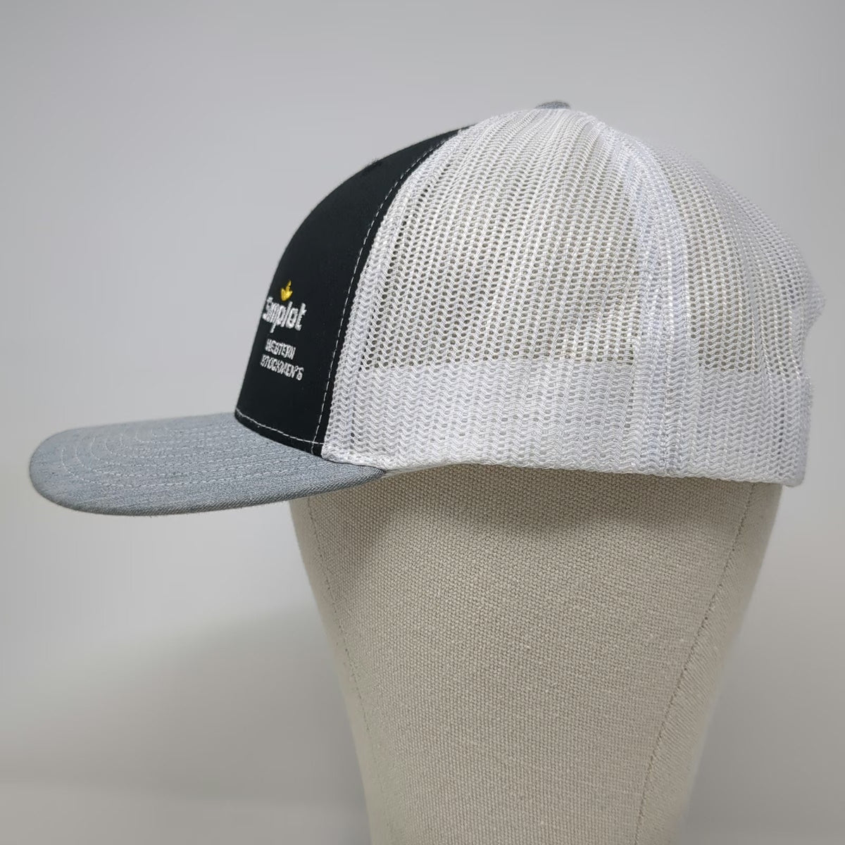 Richardson Trucker Hat Black Gray One Size Simplot Western Stockmens Snapback