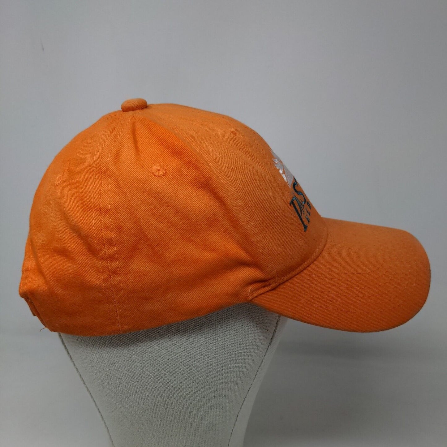 Bargay Men's Strapback Hat Orange Adjustable Embroidered Pasteur Medical Logo