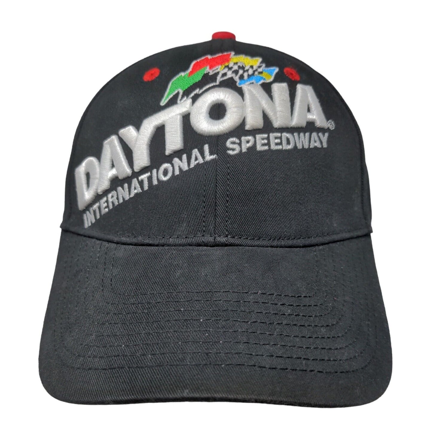 ISC Men's Strapback Hat Black OSFM Embroidered Daytona International Speedway