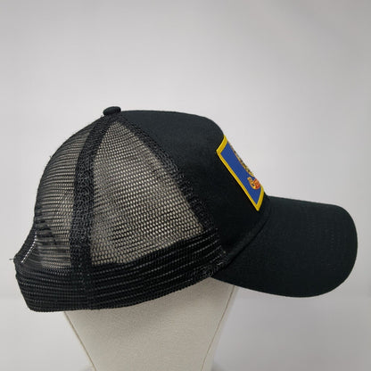 State of Idaho Snapback Trucker Hat Black One Size Adjustable Mesh Back Otto