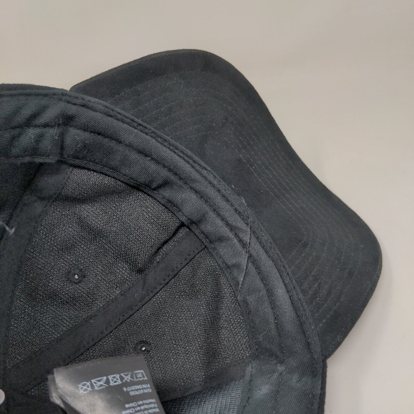 H&M Slideback Hat Black One Size Adjustable Blank Vent Holes 6 Panel