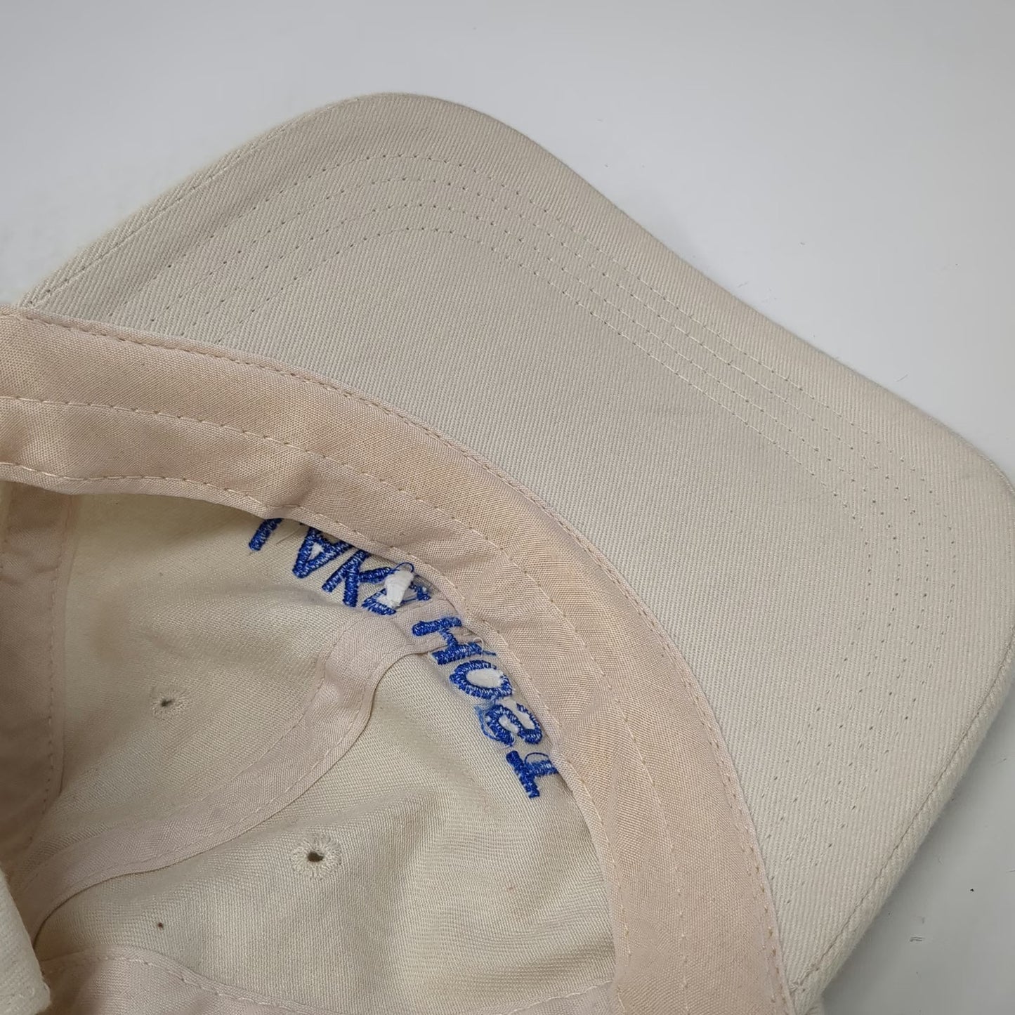 Baseball Cap Beige One Size NH Lakes Association Lake Host Cotton Slideback Hat