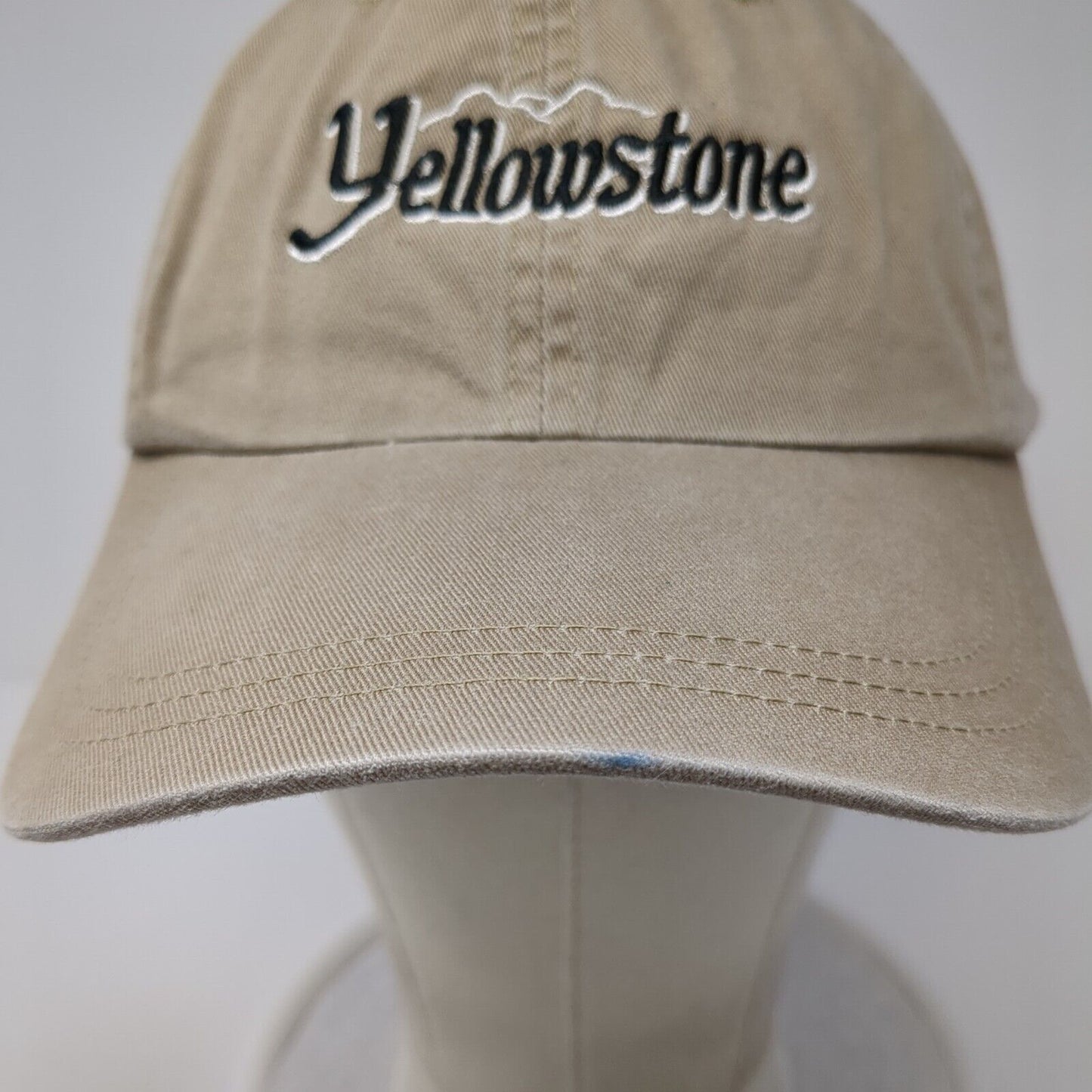 Yellowstone Strapback Hat Tan One Size Adjustable Classic Cut Embroidered Ahead