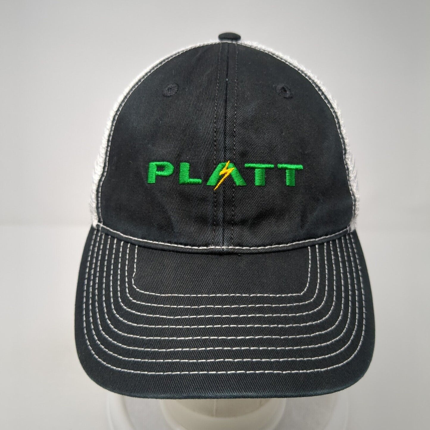 Platt Fitted Mesh Back Trucker Hat Black One Size Colorblock Outdoor