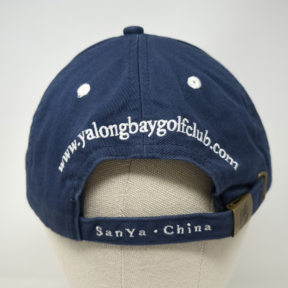 Yalong Bay Golf Club Baseball Cap Blue One Size Slideback Sanya China Logo Hat