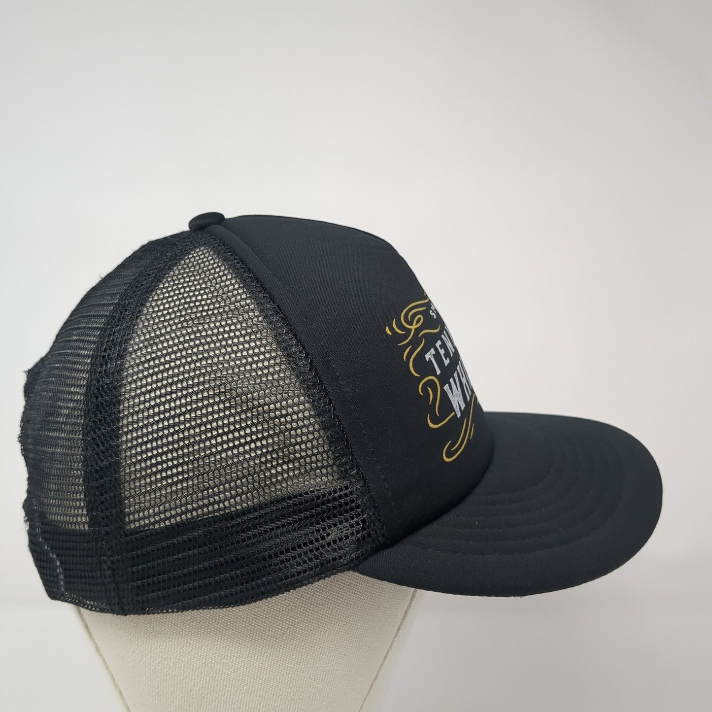 Smooth As Tennessee Whiskey Snapback Trucker Hat Black One Size Mesh Back
