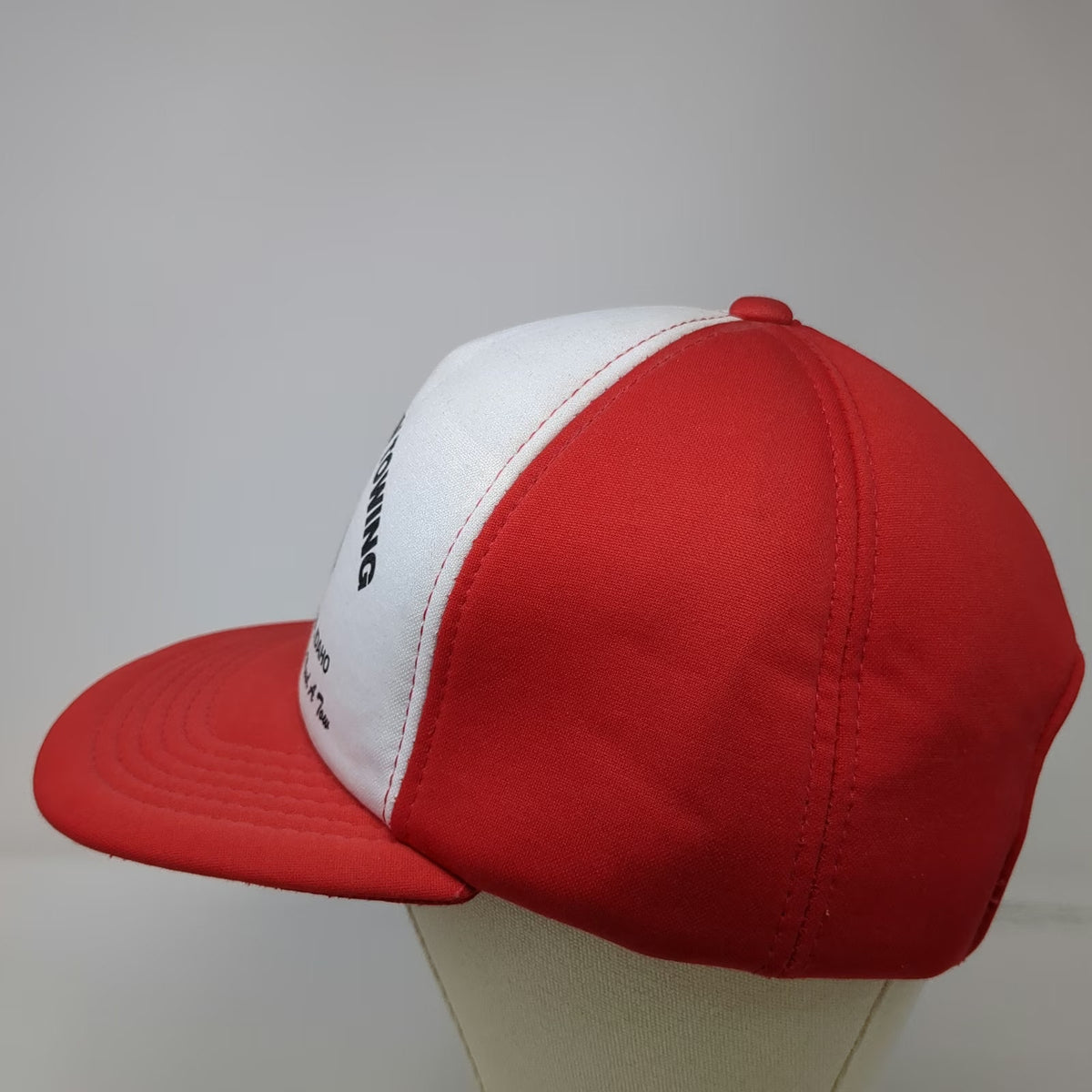 Vernon Headliner 5 Panel Hat Red White One Size Snapback Valley View Towing