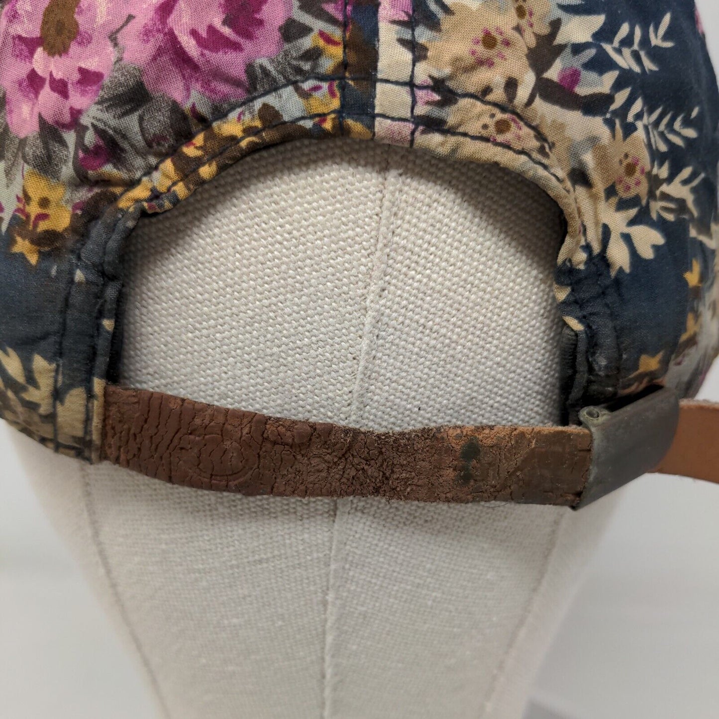 Keep It Official Strapback Hat Multicolor One Size Floral Leather Strap