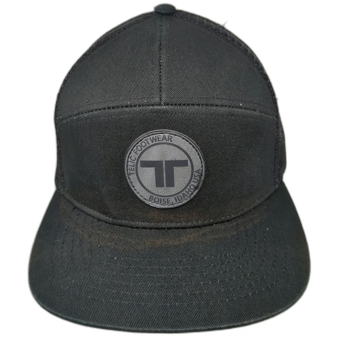 Trucker Hat Black One Size Telic Footwear Boise Idaho Mesh Snapback 7 Panel