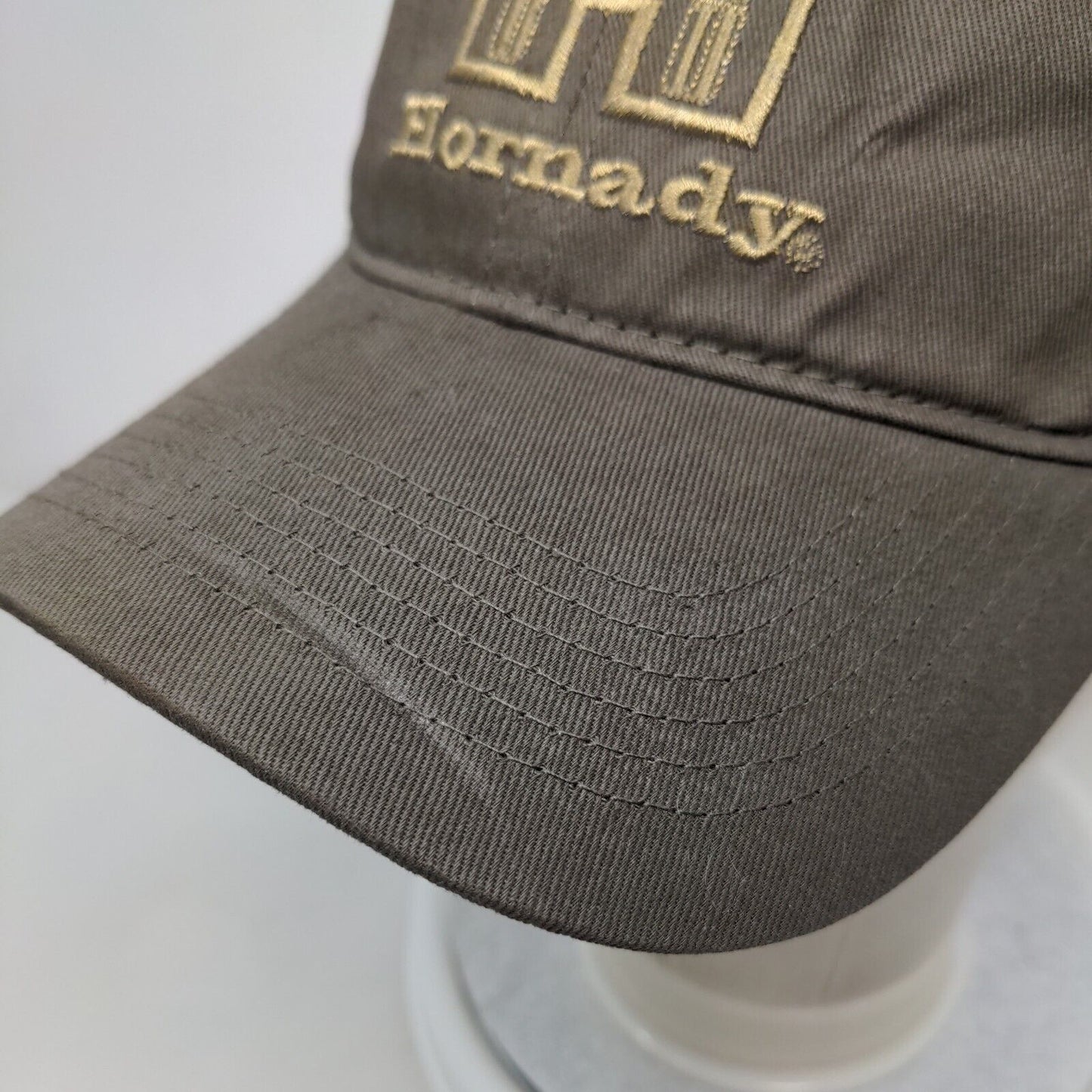 Hornady Strapback Hat Brown One Size Embroidered Adjustable 6 Panel Ammo Guns