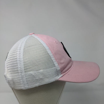 Vista Verde Dairy Patch Snapback Trucker Hat Pink Small Mesh Back