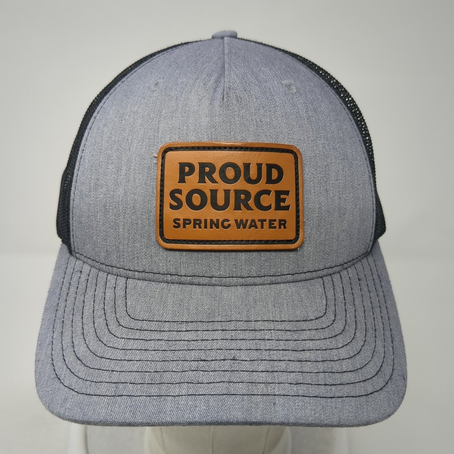 Proud Source Spring Water Snapback Trucker Hat Gray OS Adjustable Richardson