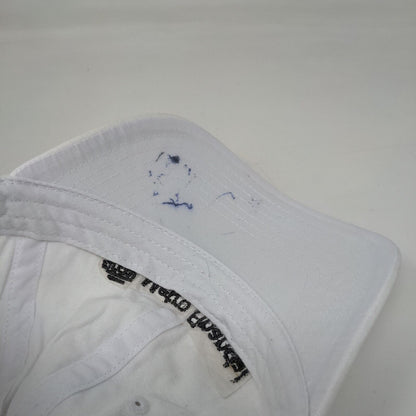 Metro Financial Strapback Hat White One Size Adjustable Embroidered 6 Panel