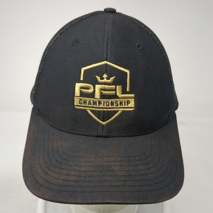 Richardson Trucker Hat Black OSFM Snapback PFL Championship Gold Logo Mesh Pro