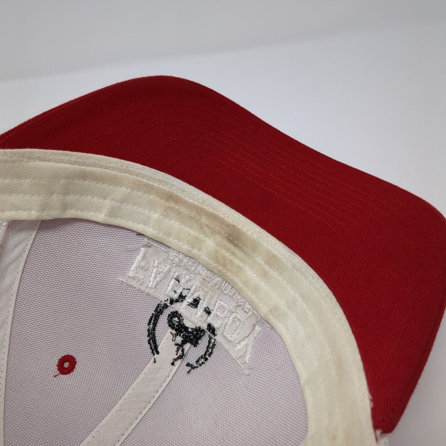 Farmboy Smokehouse Original Farm Recipes Snapback Trucker Hat Red OS Mesh Back