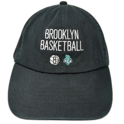 Brooklyn Basketball Nets Black One Size Adjustable Baseball Cap Strap Logo hat