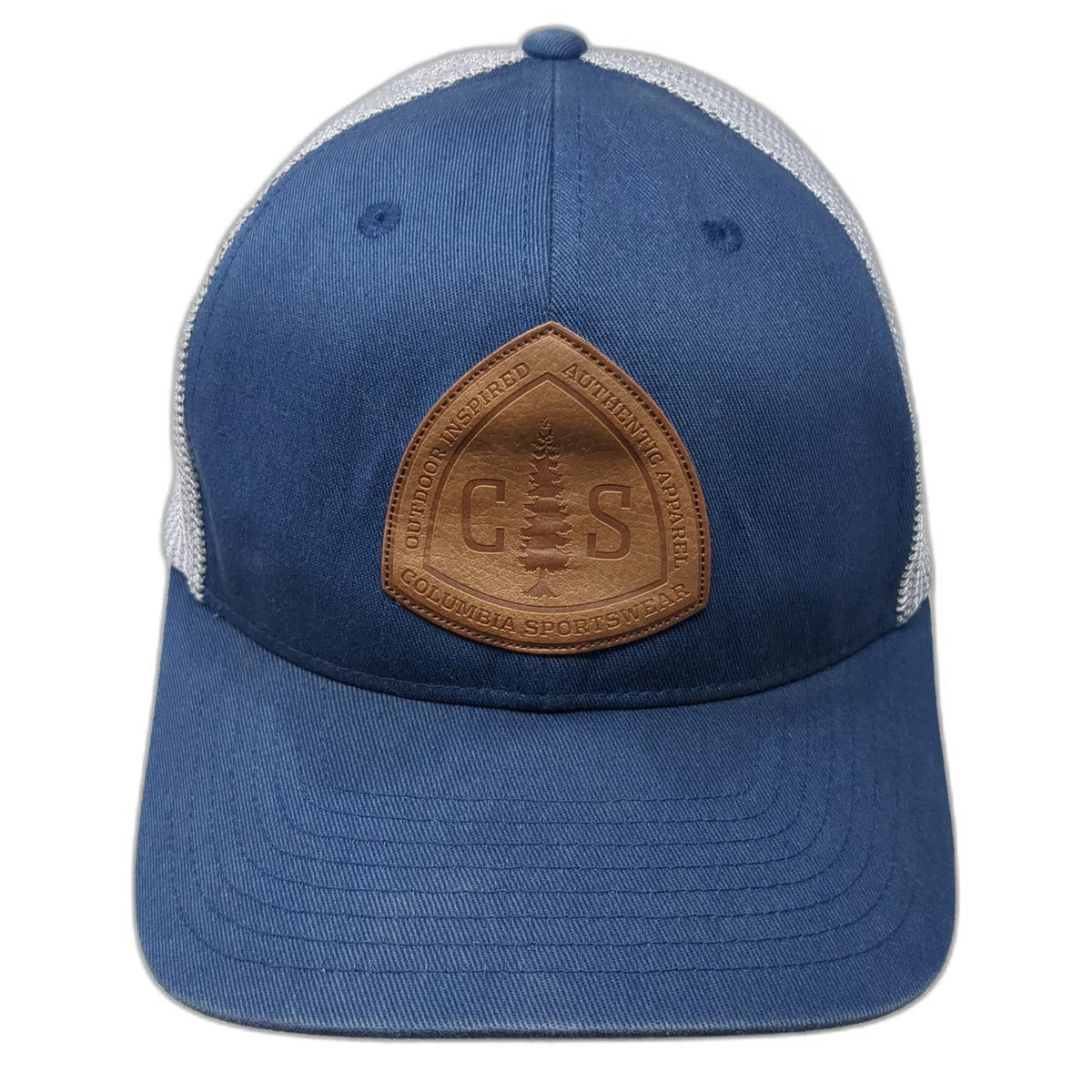 Columbia Sportswear Baseball Cap Blue One Size Mesh Back Pine Tree Patch Hat