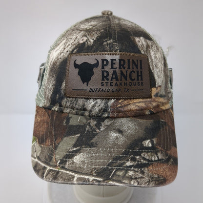 Perini Ranch Steakhouse Buffalo Gap TX Trucker Hat Camo OSFM Mesh Back KC Caps