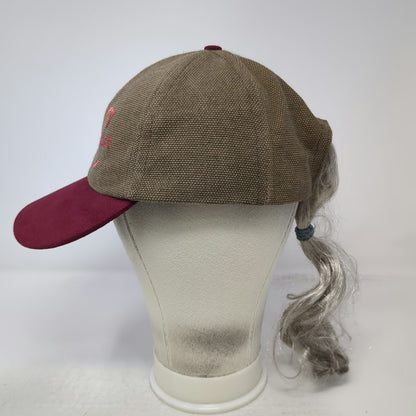 Sport America Baseball Cap Brown Red One Size Gray Ponytail Oregon Coast Hat