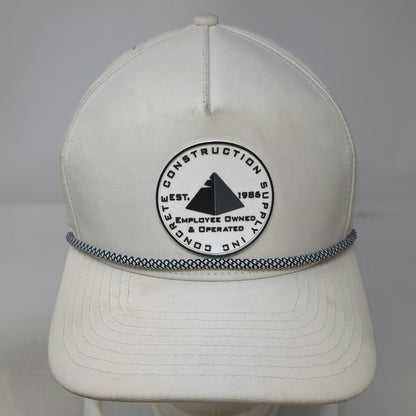 Blackhawk Trucker Hat White One Size Concrete Supply Inc Construction Snapback